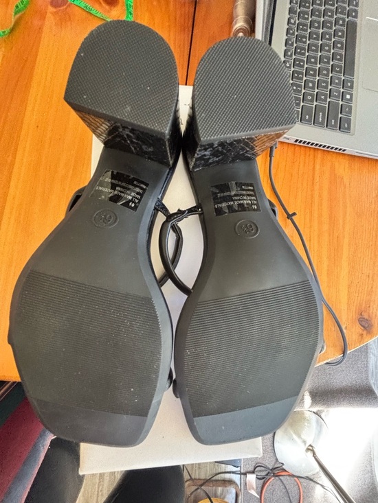 A New Day Black Double Strap Cris Heels- size 6.5 NIB - Picture 6 of 7